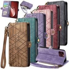 Zipper Leather Wallet Cover Case For Honor 600 400 200 100 90 70 X70 Magic 7 8 picture