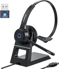 Bluetooth Headset with AI Noise Cancelling Microphone, V5.3 Wireless Headphon... picture