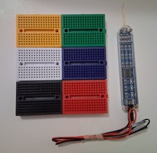 6Pc Mini Breadboard Kit Colorful Solderless Prototype PCB W/ Logic Test Pen picture