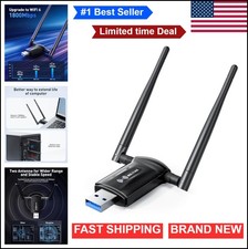 USB WiFi 6 Adapter 1800Mbps Dual Band 5GHz 2.4GHz USB 3.0 2x5dBi Antenna for picture