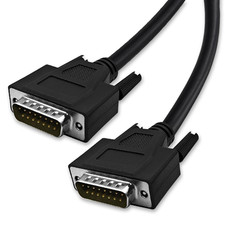 5Ft DB15 15 Pin Male to Male Serial Cable Straight Through Shielded Black 1.5M picture