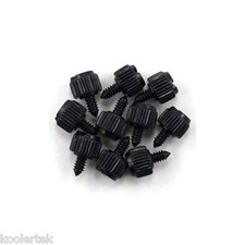 10 x Black Computer Case Thumbscrews 6-32 for Cover / Power Supply / PCI Slots  picture