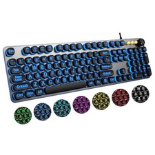 Large Print Wired USB Backlit Keyboard 7-Color Backlit Computer Keyboard picture