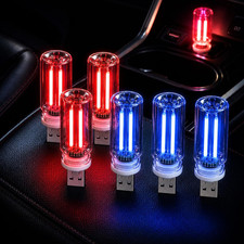 6 Pack USB Car Night Light, Touch Dimmable Mini Retro Glass Bottle LED Ambient L picture