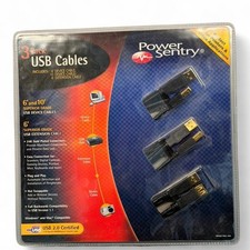 Power Sentry 3-Pack USB 2.0 Cables - (2) Device Cables (6' & 10') + (1) 6' Ext picture