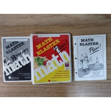 Math Blaster Plus & Math Blaster Mystery Apple II 5.25 Floppy Disk Davidson Lot picture
