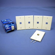 Leviton 41080-1AP Almond 1-Gang 1-Port Unbreakable Nylon Wallplate Cover 5pcs picture
