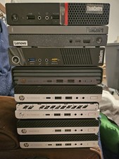 Lot of 8 HP & Lenovo Mini Desktop Computers – Tested Working – No Hard Drives picture