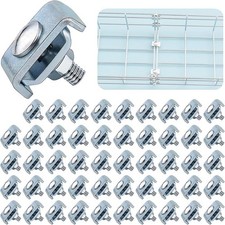 50 Pack Wire Mesh Cable Tray Coupler Kit, Steel Bracket Hardware Components for picture