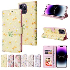 Luxury Stand Flower Card Wallet Cover Case For 16 15 14 13 12 11 Pro Max XR picture