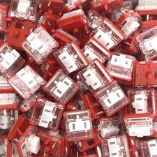 50x Kailh Choc v1 Pro Red Low Profile Linear Switches 35g Pulled Tested picture