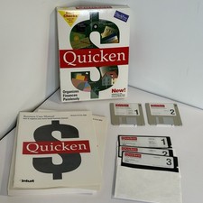 Intuit Quicken 6.0 IBM DOS Personal Finance Organizer Software W/ Disks Vintage picture