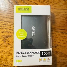 Maxone 500GB Ultra Slim Portable External Hard Drive USB 3.0 Charcoal Grey picture