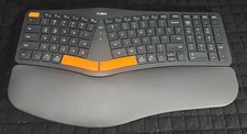 Nulea HD315 Gray Orange Wireless USB-C Charging Split Ergonomic Keyboard -Used picture