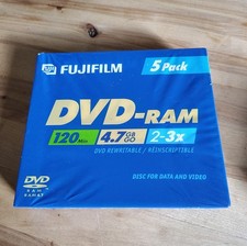 5 Disc Pack -  Fujifilm DVD-RAM 120 Minute 4.7 GB, Rewritable Data Video NOS picture