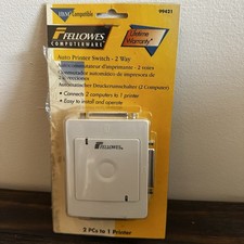 NOS Fellowes Auto Printer Switch 2 Way IBM Compatible 99421 Sealed Vintage picture