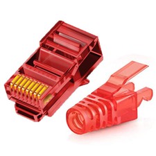 ZoeRax 100PCS RJ45 Cat6 Pass Through Connectors and 100PCS Strain Relief Boots picture