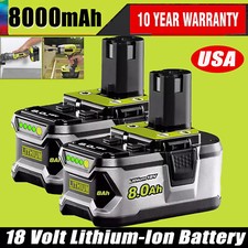 2PACK 8.0Ah Lithium-ion For RYOBI P108 18V One Plus High Capacity 18Volt Battery picture