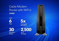 NETGEAR - Nighthawk AX6000 Wi-Fi 6 Router with DOCIS 3.1 Cable Modem - Black picture