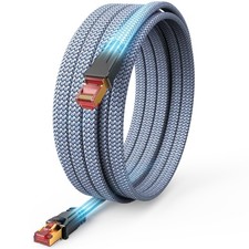 Cat 8 Ethernet Cable 50 FT, Braided Heavy Duty High Speed Internet/LAN/Networ... picture