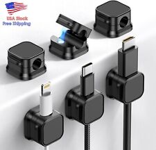 6/12Pcs Magnetic Cable Manager Hidden Phone Charging Stand Power Cable Clip USA picture