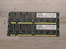 Apacer 64MB PC100 Sdram Memory RAM Modules (128MB total) Lot of 2 Vintage PC picture