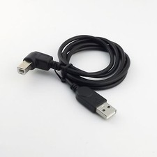 USB 2.0 Printer Cable Type A Male to B Male Left Angle Scanner Cord Black 3ft/1m picture