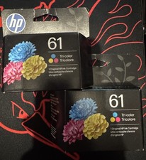 LOT OF 2 NEW FACTORY SEALED HP 61 TRI-COLOR INK CARTRIDGE  picture