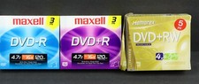 Maxell  DVD+R & DVD-R 3pak & Memorex DVD+RW 5pak NEW  picture