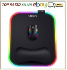 X Large Rgb Gaming Mouse Pad With Wrist Rest 10 Lighting Modes Extra Space picture