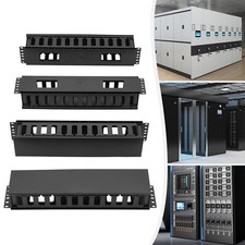 4-Pack Horizontal Cable Organizer for 19-Inch Racks - Efficient Management picture