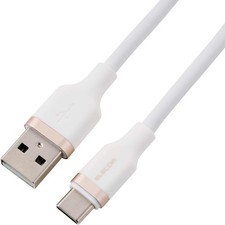 ELECOM USB-A to USB Type-C Cable Smooth 1.0m White MPA-ACECSS10WH Japan Track# picture
