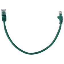 Generic CAT5e UTP Booted 350MHz Ethernet RJ-45 Patch Cable - Green/1-ft (10 Pk) picture