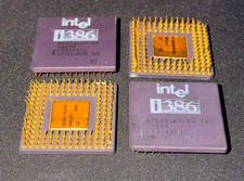 4 x Intel 386 Processor Ceramic CPU Lot for Gold Recovery picture