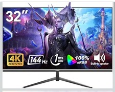 Gawfolk 32-inch 4K Ultra HD Computer Monitor, 144Hz Gaming Screen, 1ms, Adaptive picture