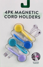VivitarMagnetic Cord Cable Organizer Holders 4 pack in assorted Colors picture