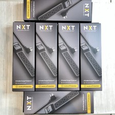 NXT Technologies Surge Protector 6 AC Outlets 4ft 600 J Black NX54313 BOX OF 6 picture
