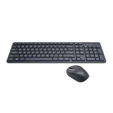 Wireless Keyboard and Mouse Combo 104-Key Full Size Set Gray picture