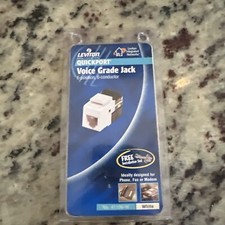 Leviton R04-41106-W Phone Grade Jack - 6 Position Snap In Design White picture