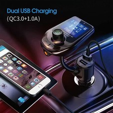 Wireless Bluetooth 5.0 FM Transmitter QC3.0 Hands-free Radio AUX Adapter USB Car picture