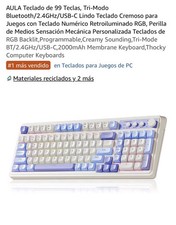 AULA S99 99-Key Tri-Mode BT/2.4G/USB-C RGB Backlit Silicone Keyboard picture
