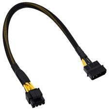 COMeap Molex to CPU 8 Pin EPS Power Cable, LP4 ATX 8 pin, Black  picture