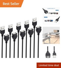 Bulk 5-Pack USB 2.0 Extender Cables - 5FT, Fast Data Transfer, Multiple Devices picture