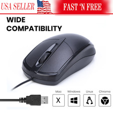 USB 2.0 Optical Wired Scroll Wheel Mouse  PC Laptop Notebook Desktop Black Mice picture