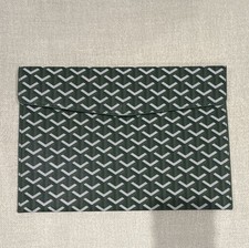 13 in Canvas Laptop Sleeve Case Green Geometric Pattern Lightweight MacBook picture
