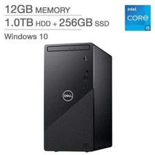 Dell Inspiron 3891 Desktop Computer Intel i5-11400 1TB 256GB SSD 12GB RAM Win 10 picture