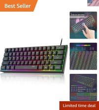 Ultra-Compact 61 Key RGB Backlit Keyboard – Perfect for Gamers & Professionals picture