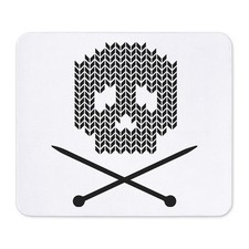 CafePress Knit Skull And Crossbones Mousepad  (1674998188) picture