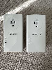 GREAT PRICE 2 Netgear Powerline 2000 Adapters + Extra Outlet PLP2000 Indoor Use picture