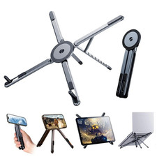 4-in-1 Foldable Aluminum Laptop Stand Magnetic Phone Mount Portable Desk Riser picture